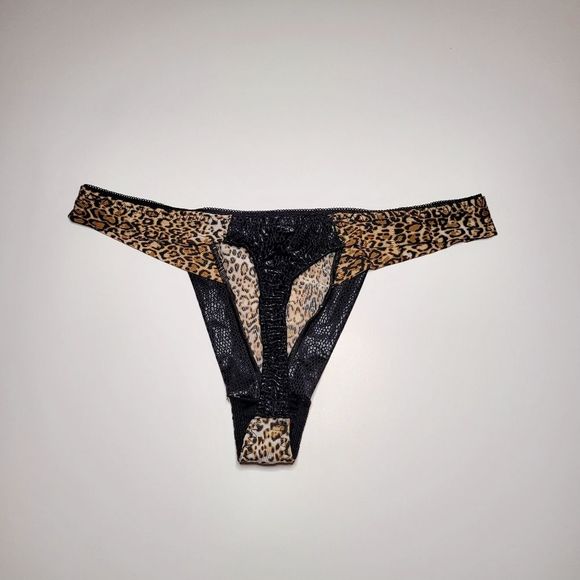 Sexy lingerie,set of bra&underwear leopard size L Never Used - Picture 4 of 6